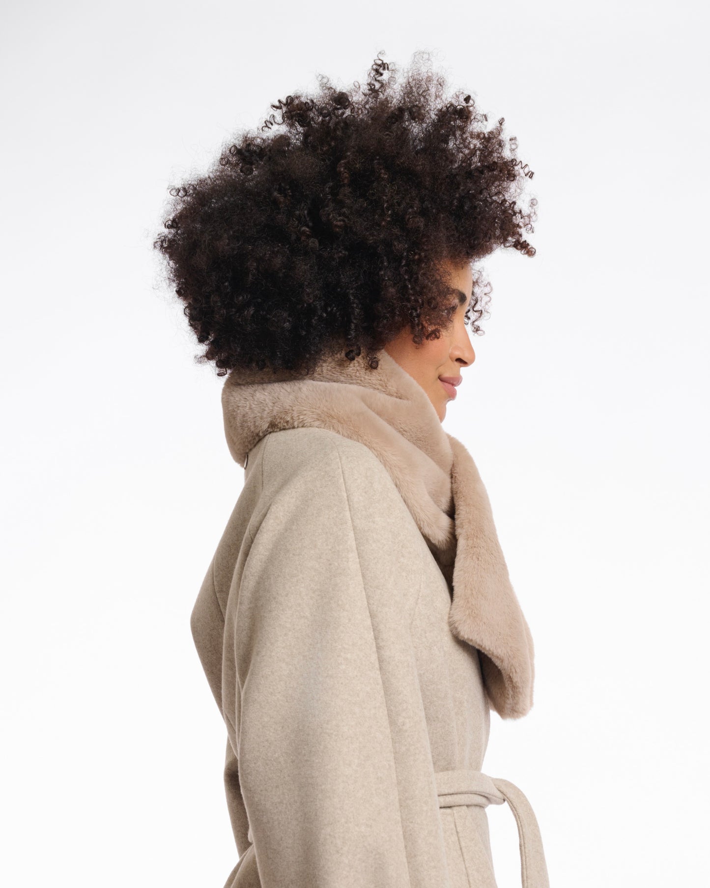 Rino & Pelle Stip Faux Fur Scarf