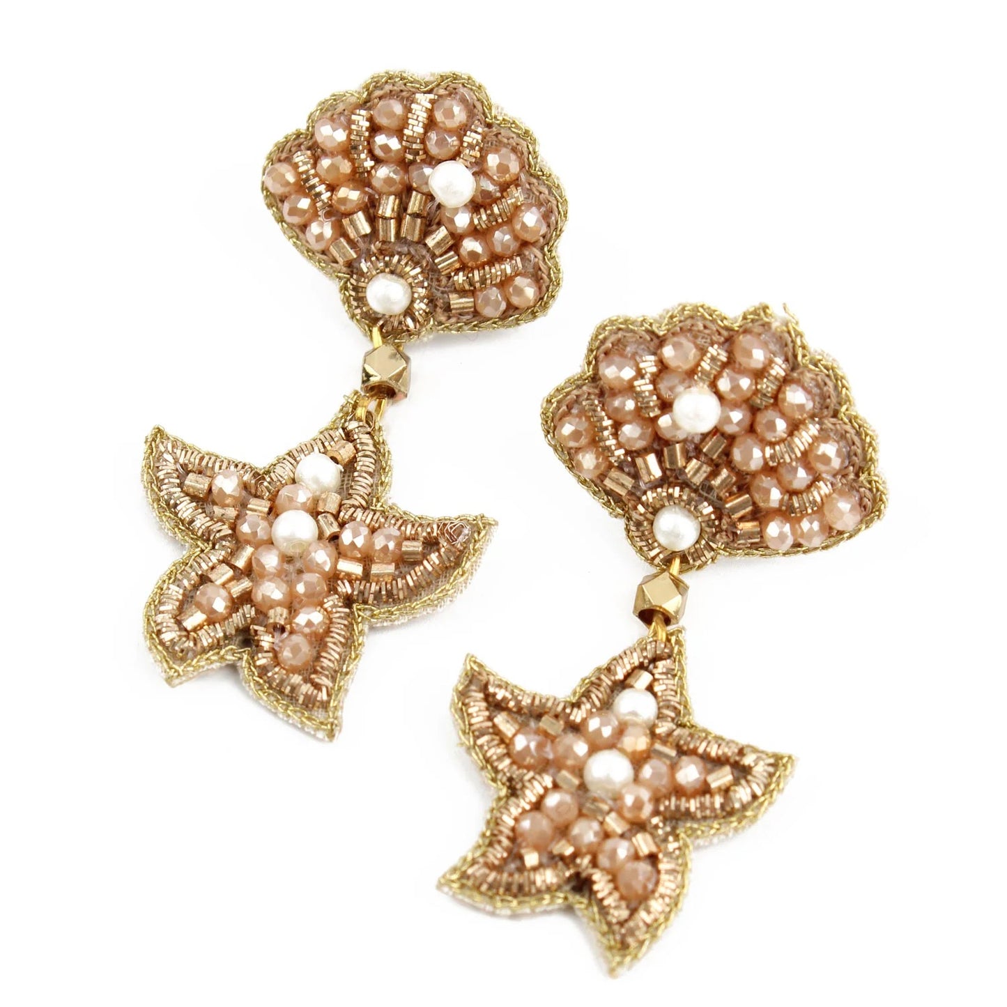 Gold Shell Shimmer Earrings
