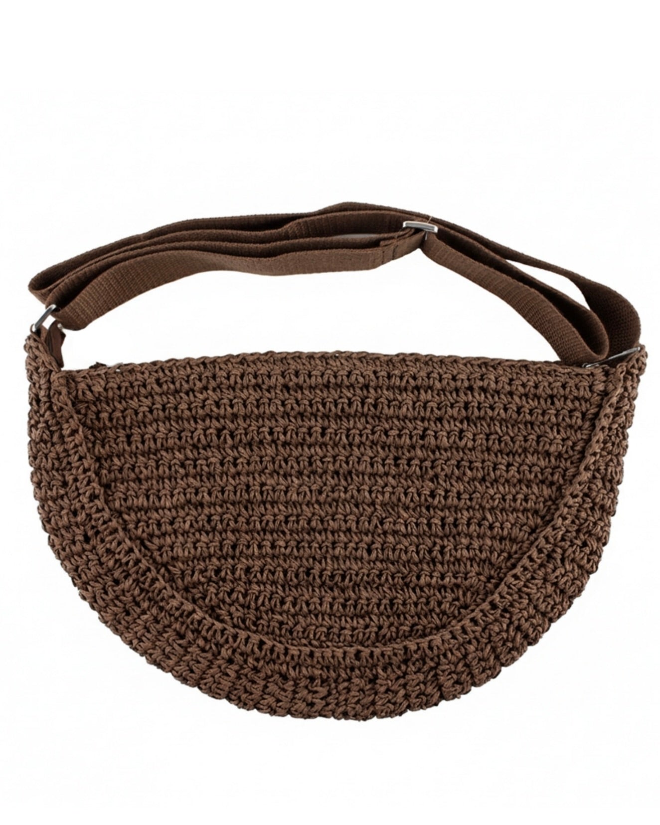 Straw Half Moon Crossbody bag