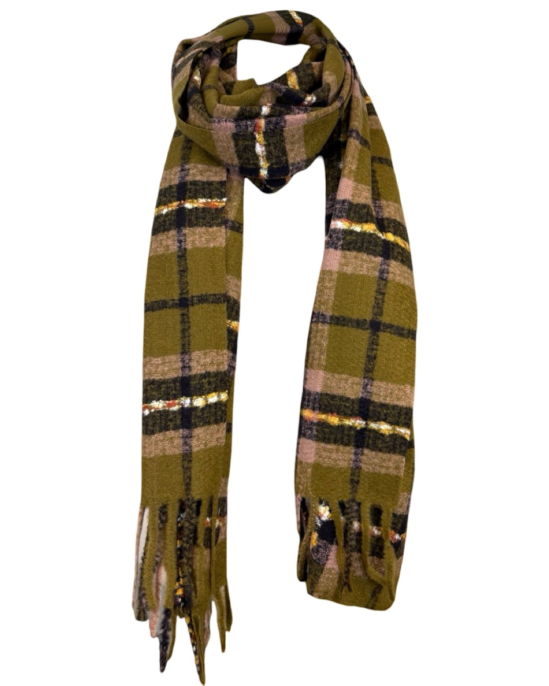 Tartan Print Tassel Scarf