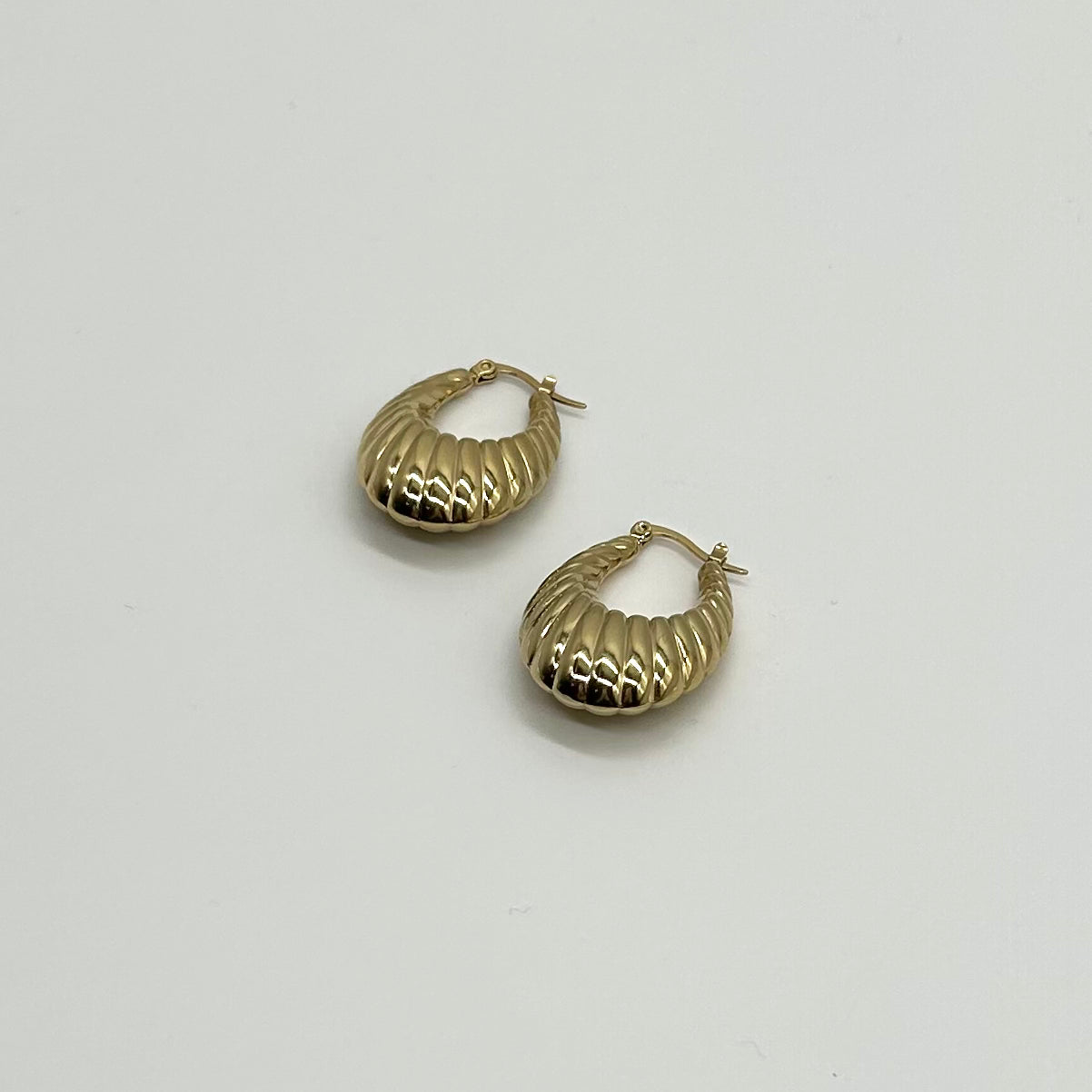 Ridged Drop Earrings