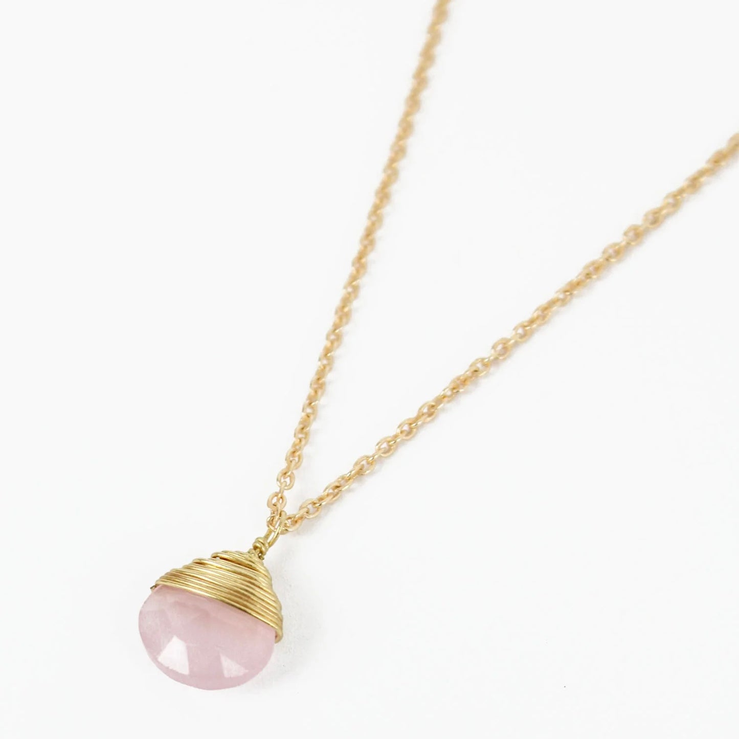 Rose Quartz Pendant Necklace