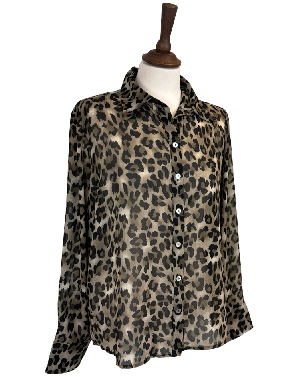 Anna Sheer Leopard Shirt