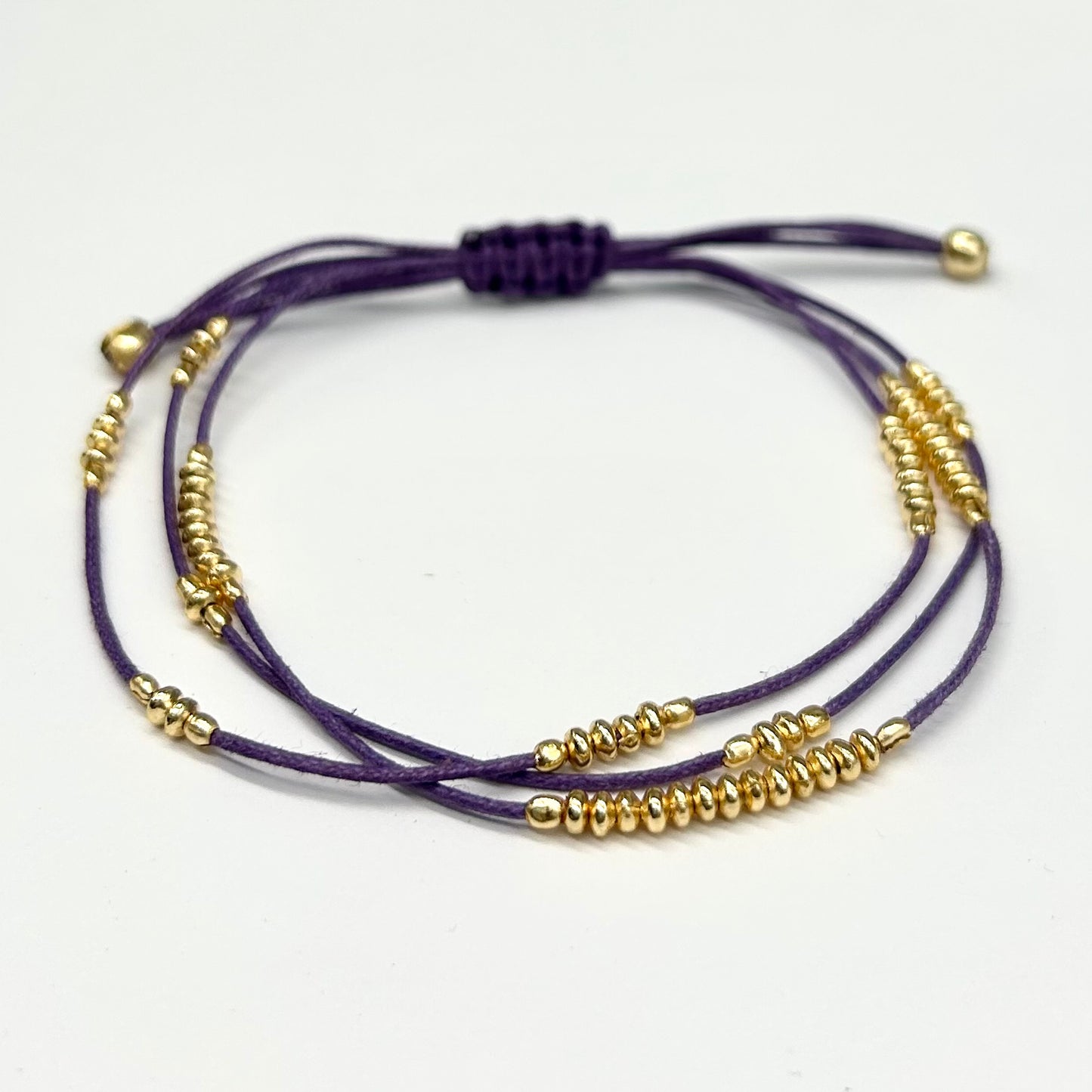 Rope Gold Metal Bead Bracelet