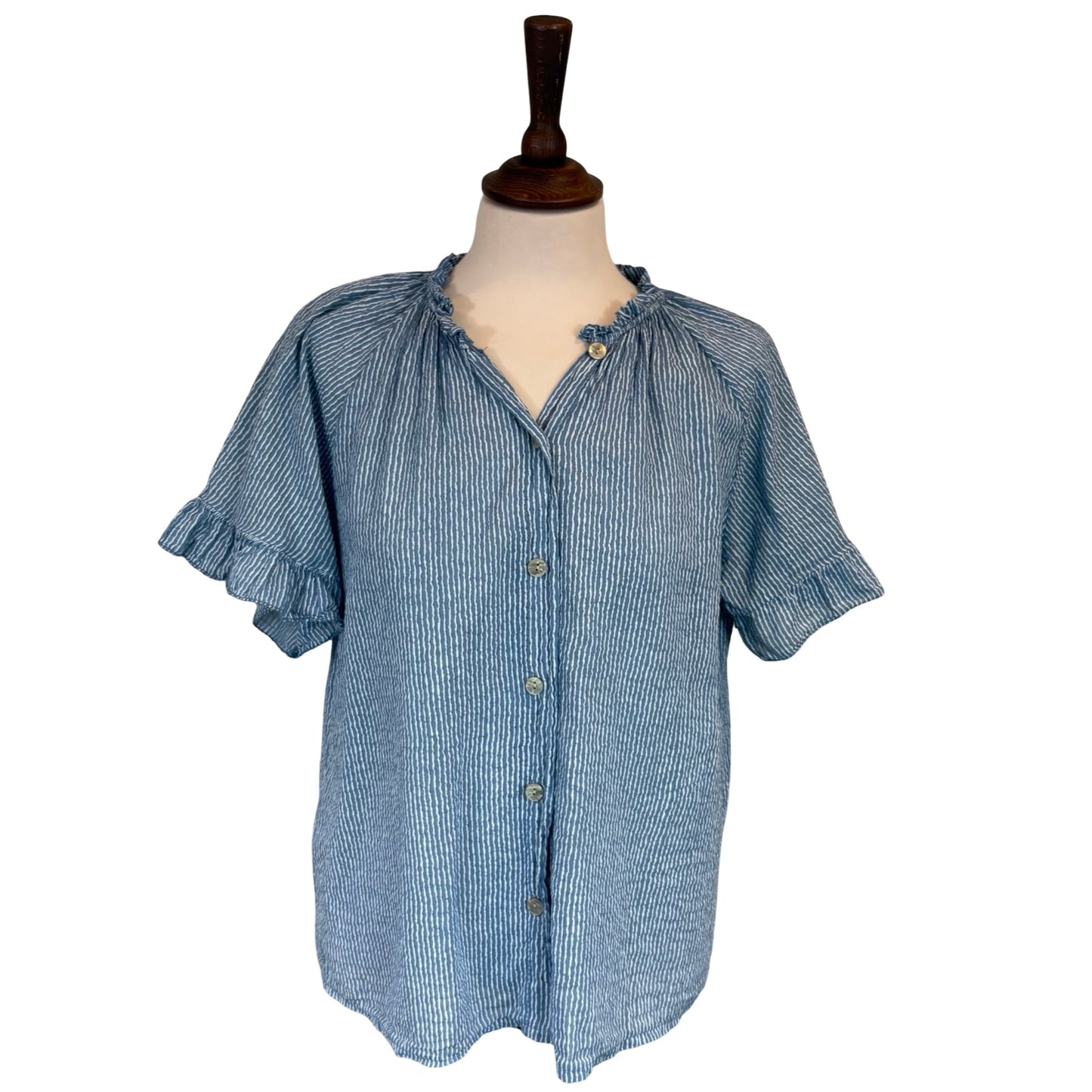 Joy Stripe Frill Blouse