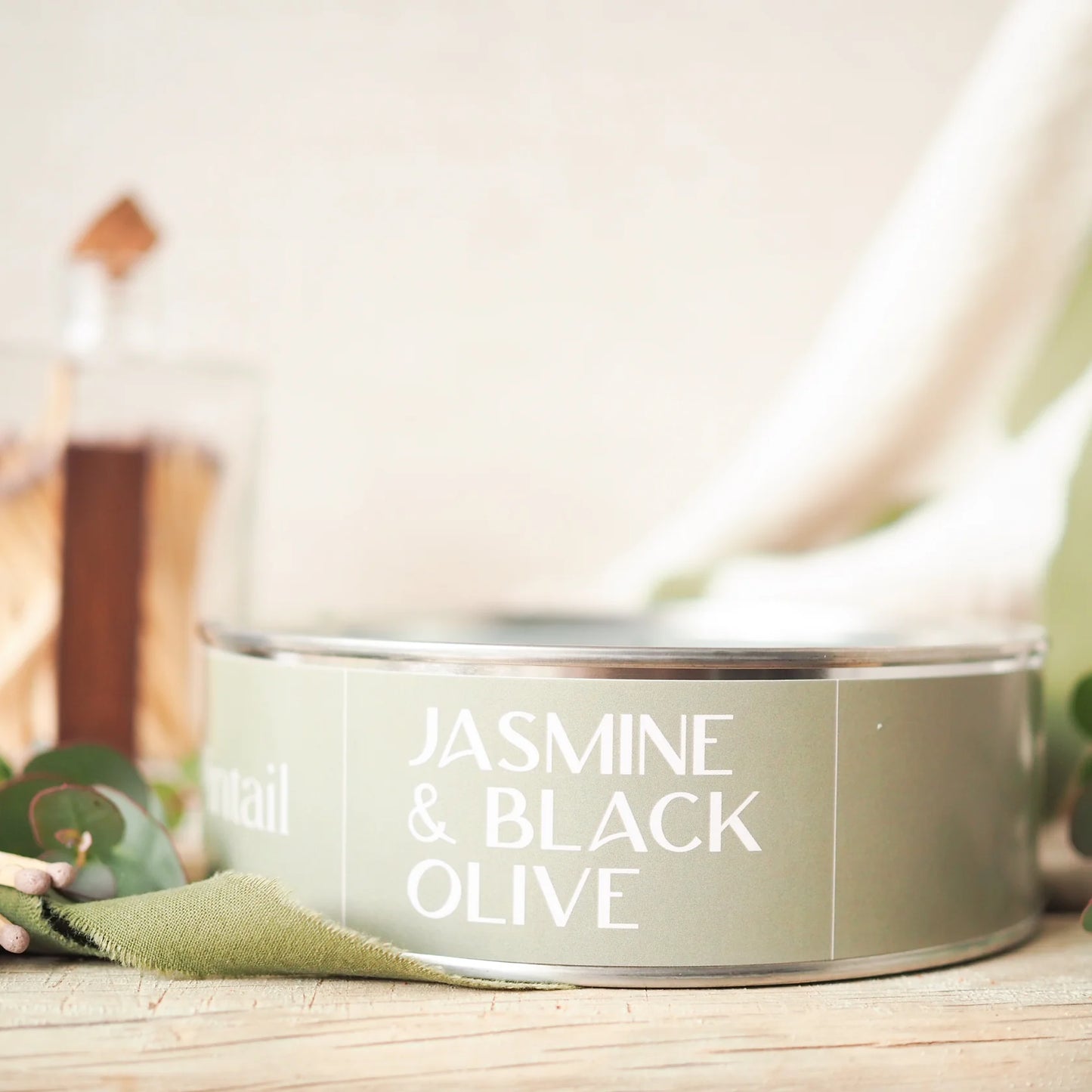 Jasmine & Black Olive Candle Tin