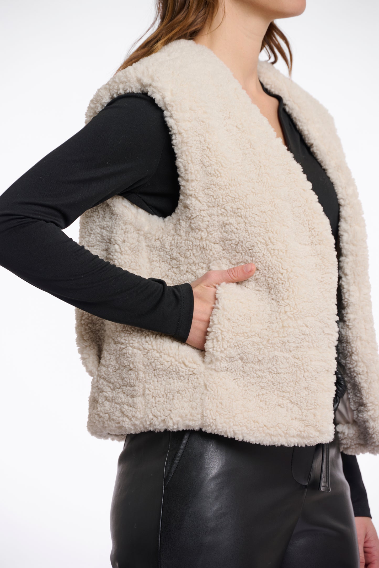 Rino & Pelle Cropped Teddy Waistcoat