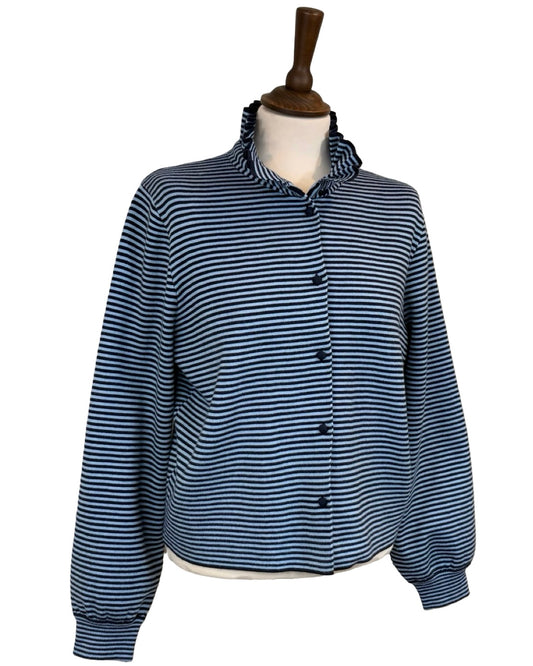 Harlow Stripe Frill Collar Cardigan