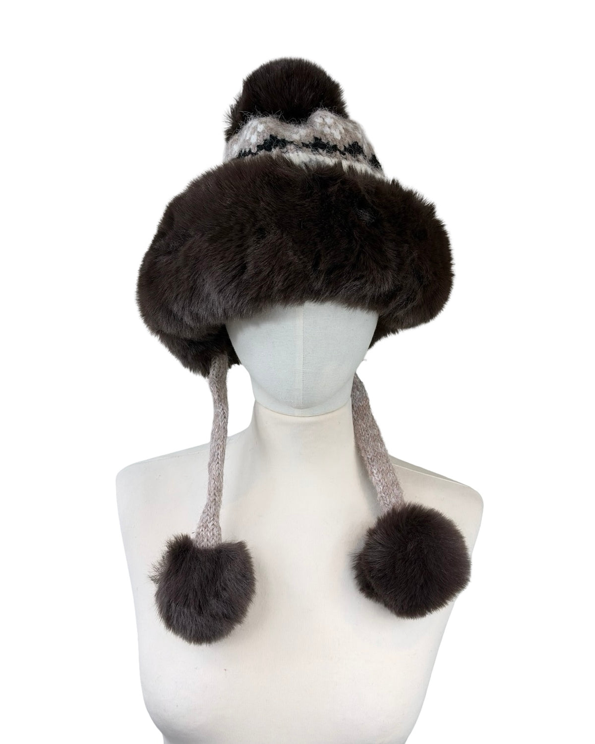 Faux Fur Trim Nordic Hat