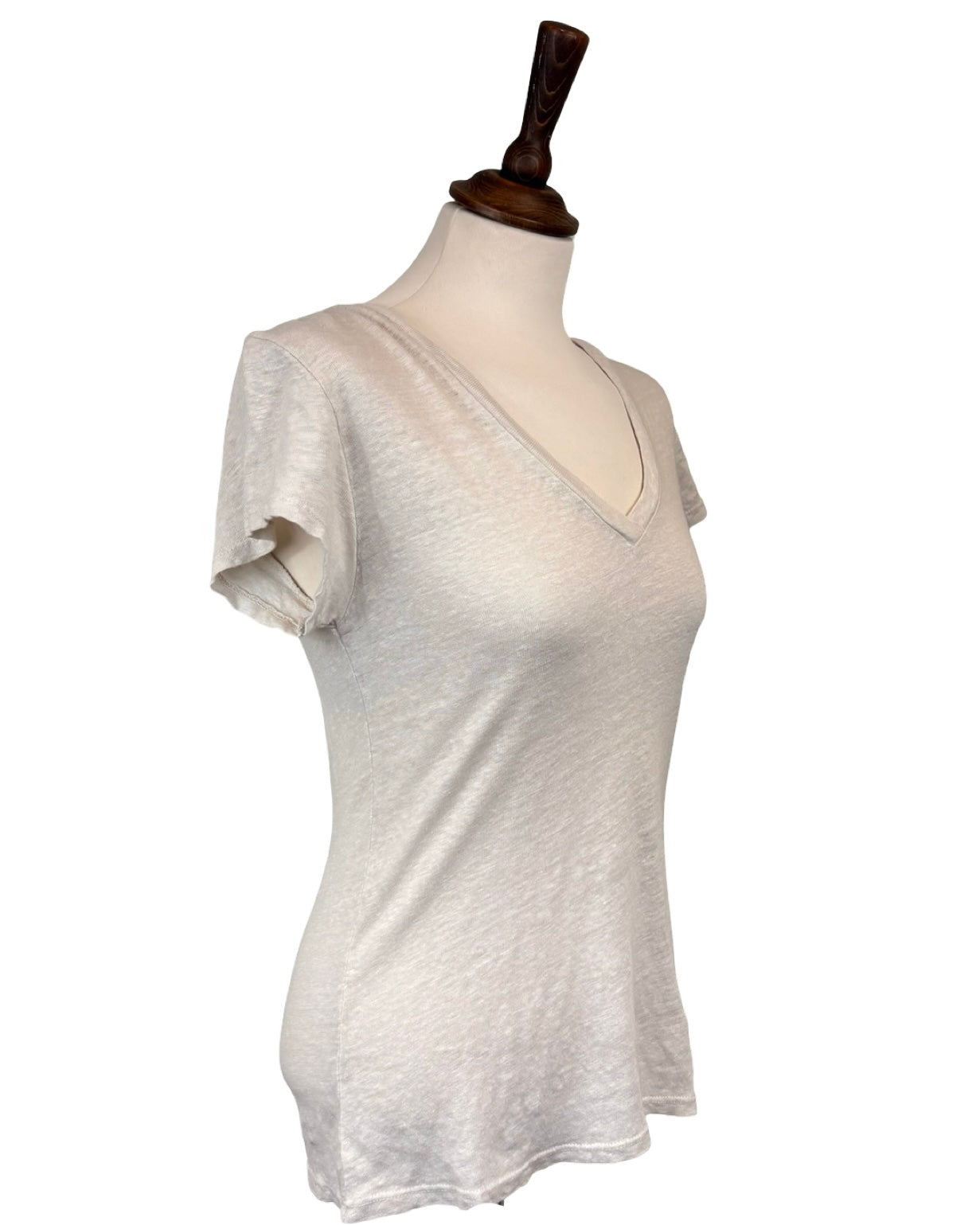 Cassandra Linen V Neck Top