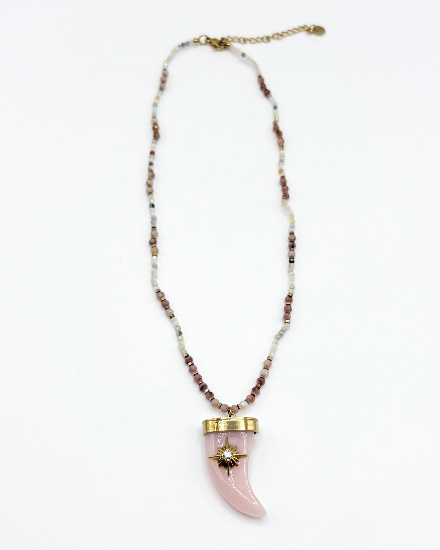 Tooth Stone Pendant Necklace