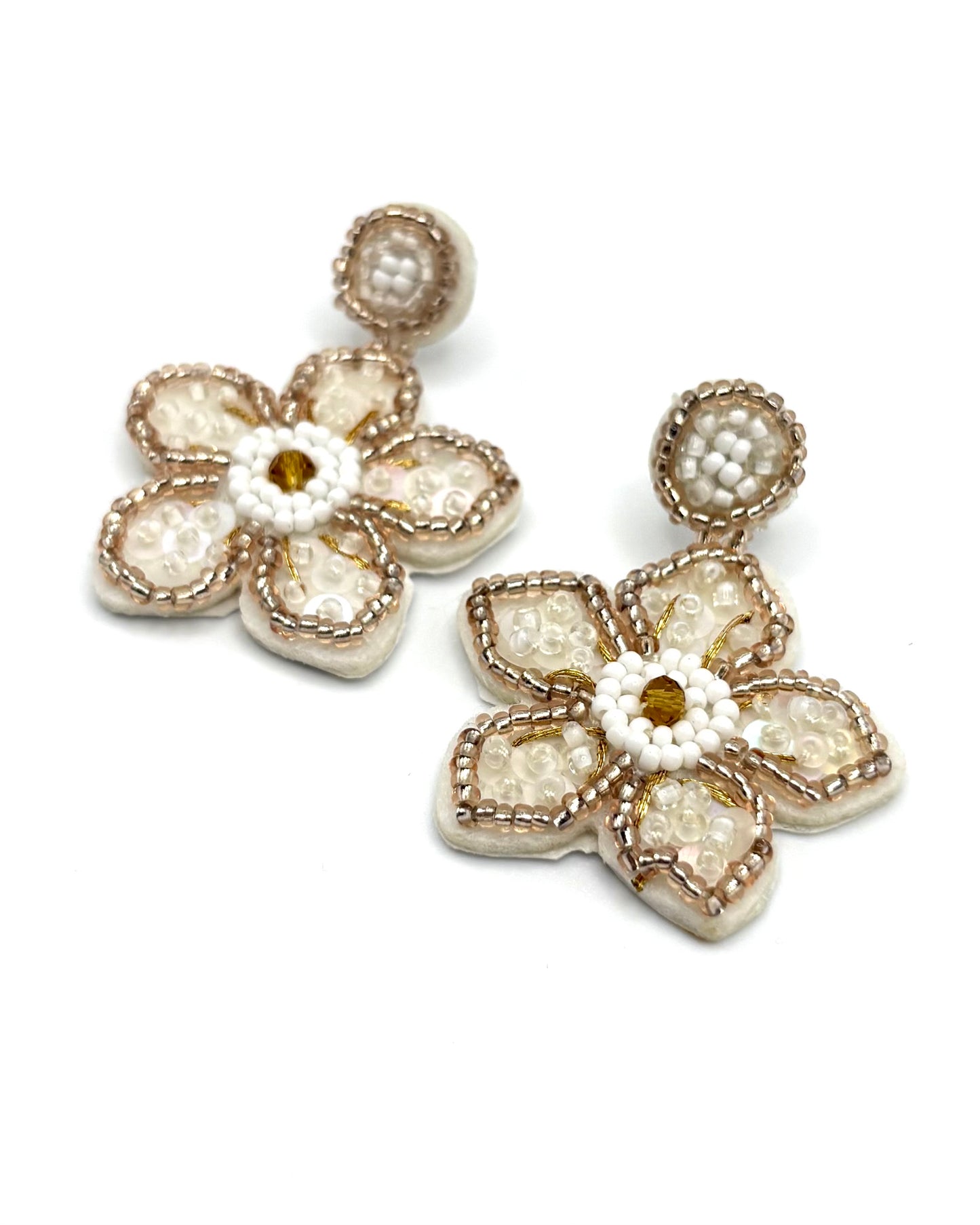 Flower Beaded Earrings