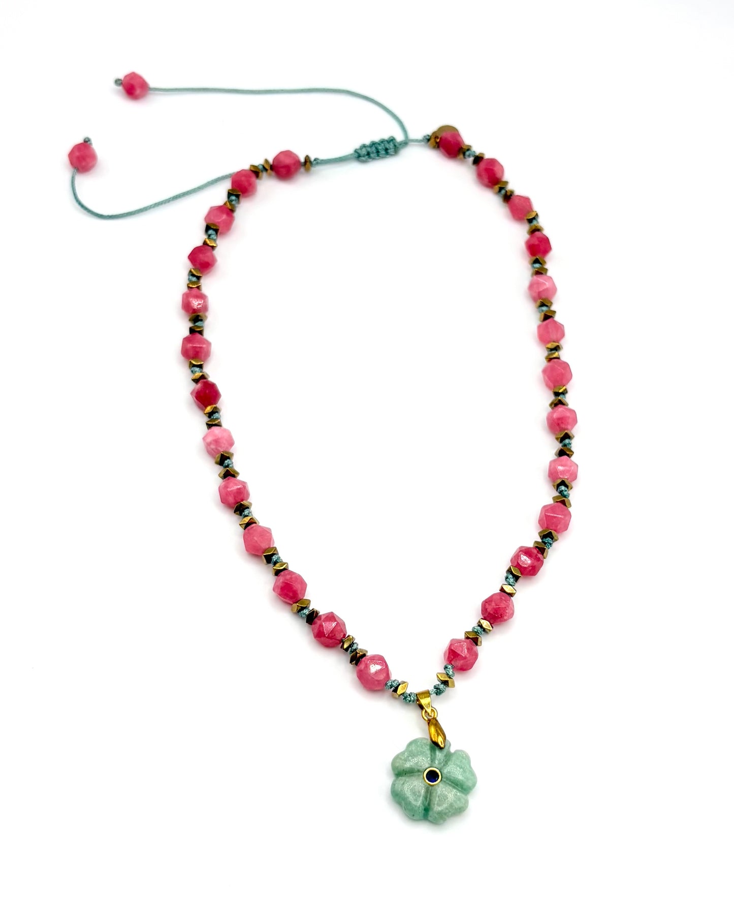 Natural Stone Flower Necklace