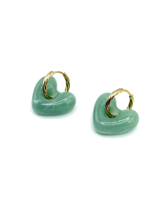 Resin Heart Hoops