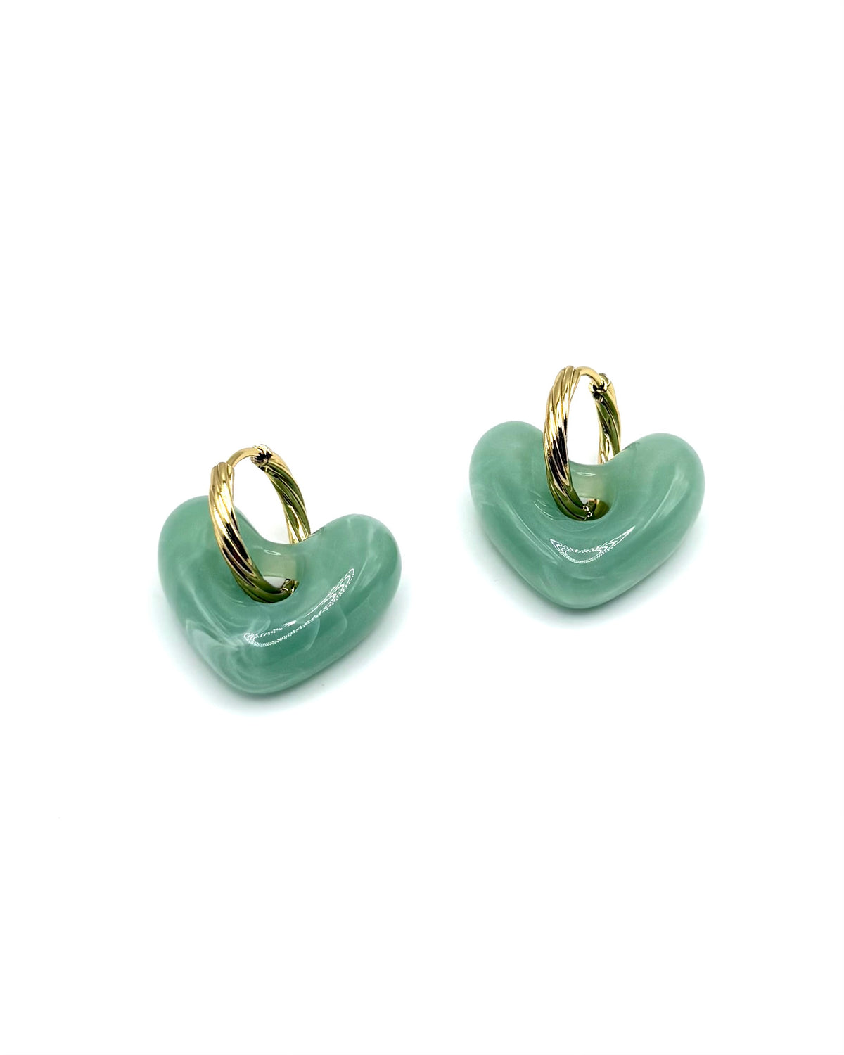 Resin Heart Hoops