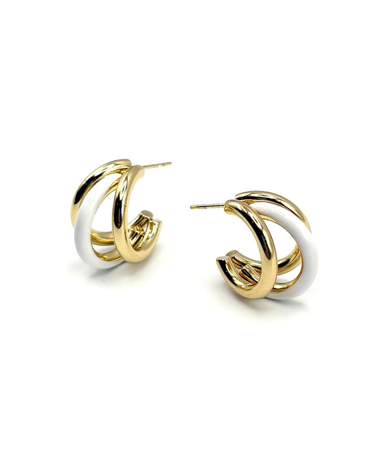 Enamel Claw Hoops