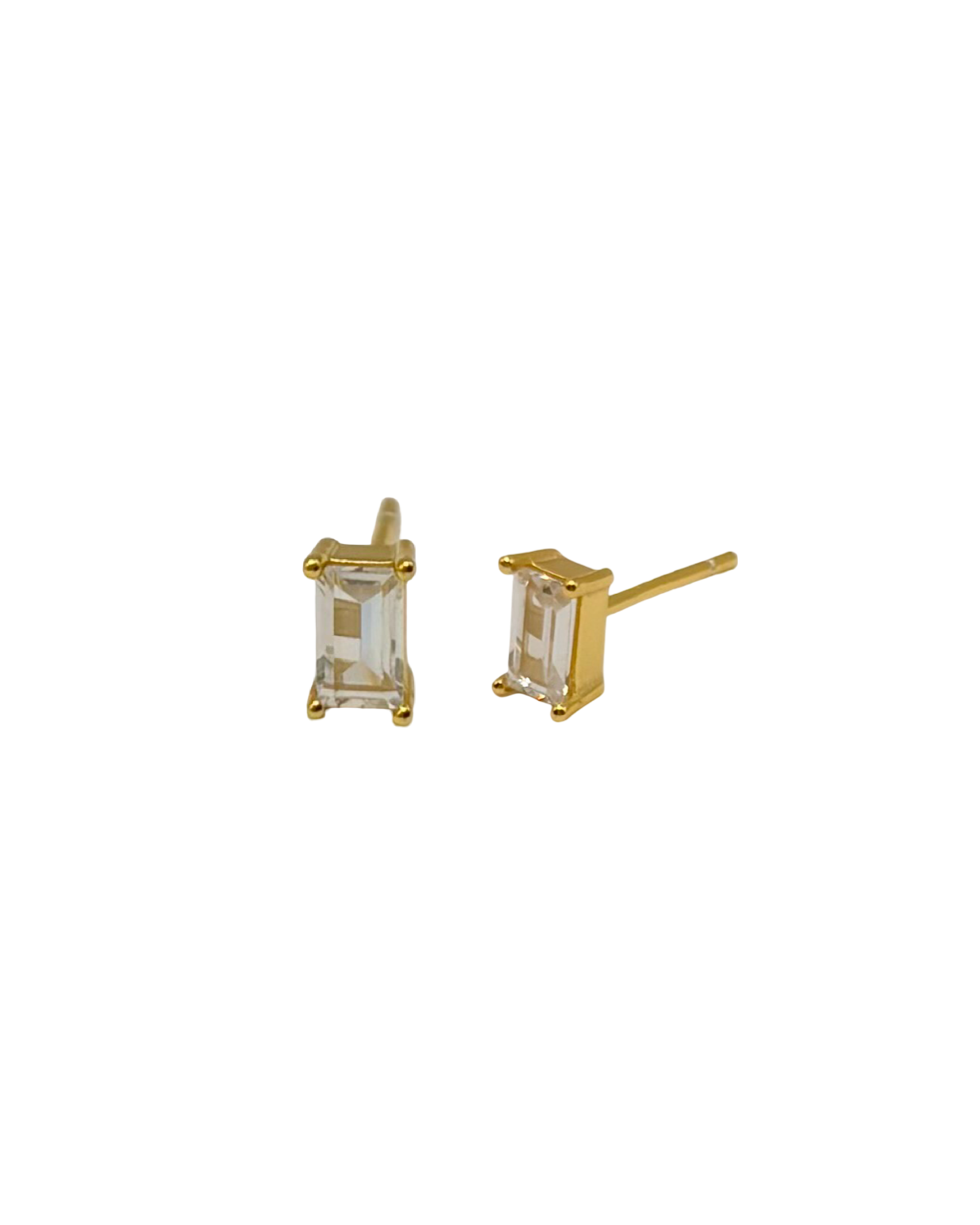 Rectangle Cubic Zirconia Stud
