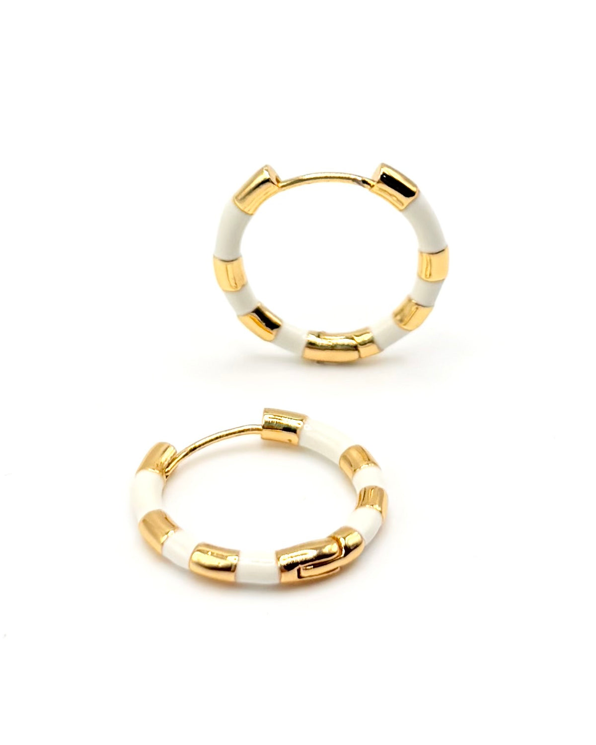 Enamel Stripe White Hoops