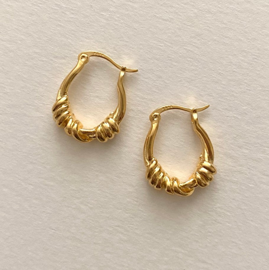 Gold Wrapped Hoops