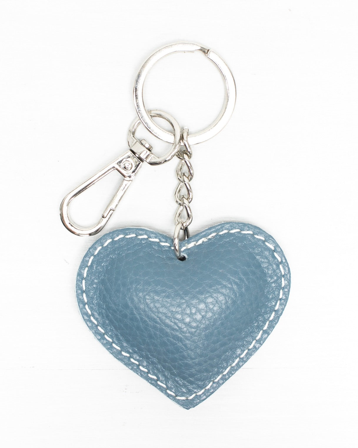 Leather Heart Keyring
