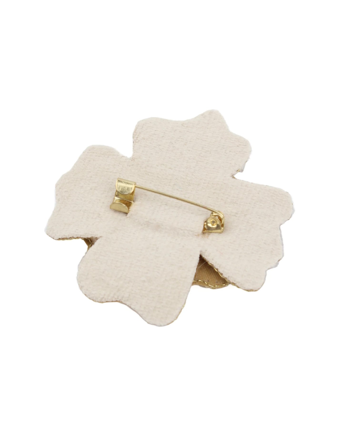 White Large Flower Brooch