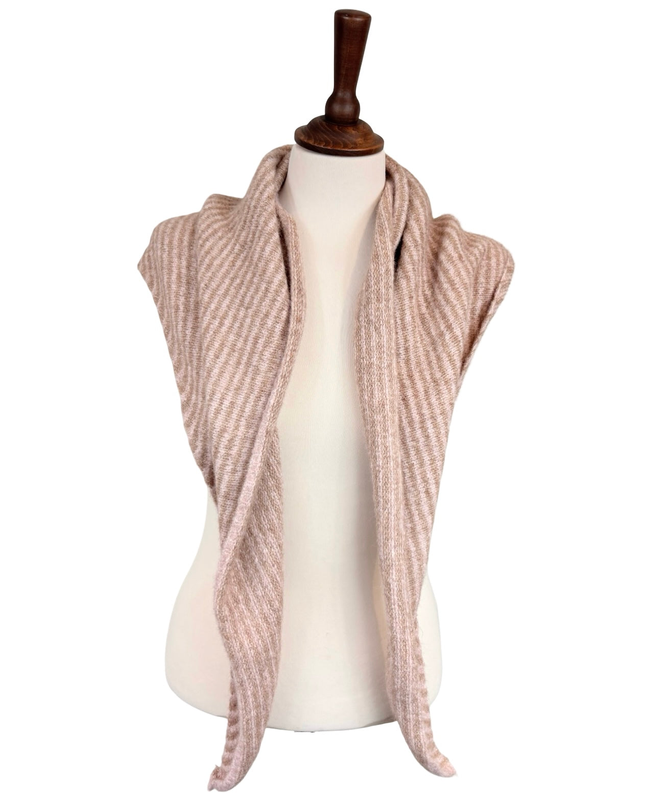 Wool Mix Large Stripe Scarf