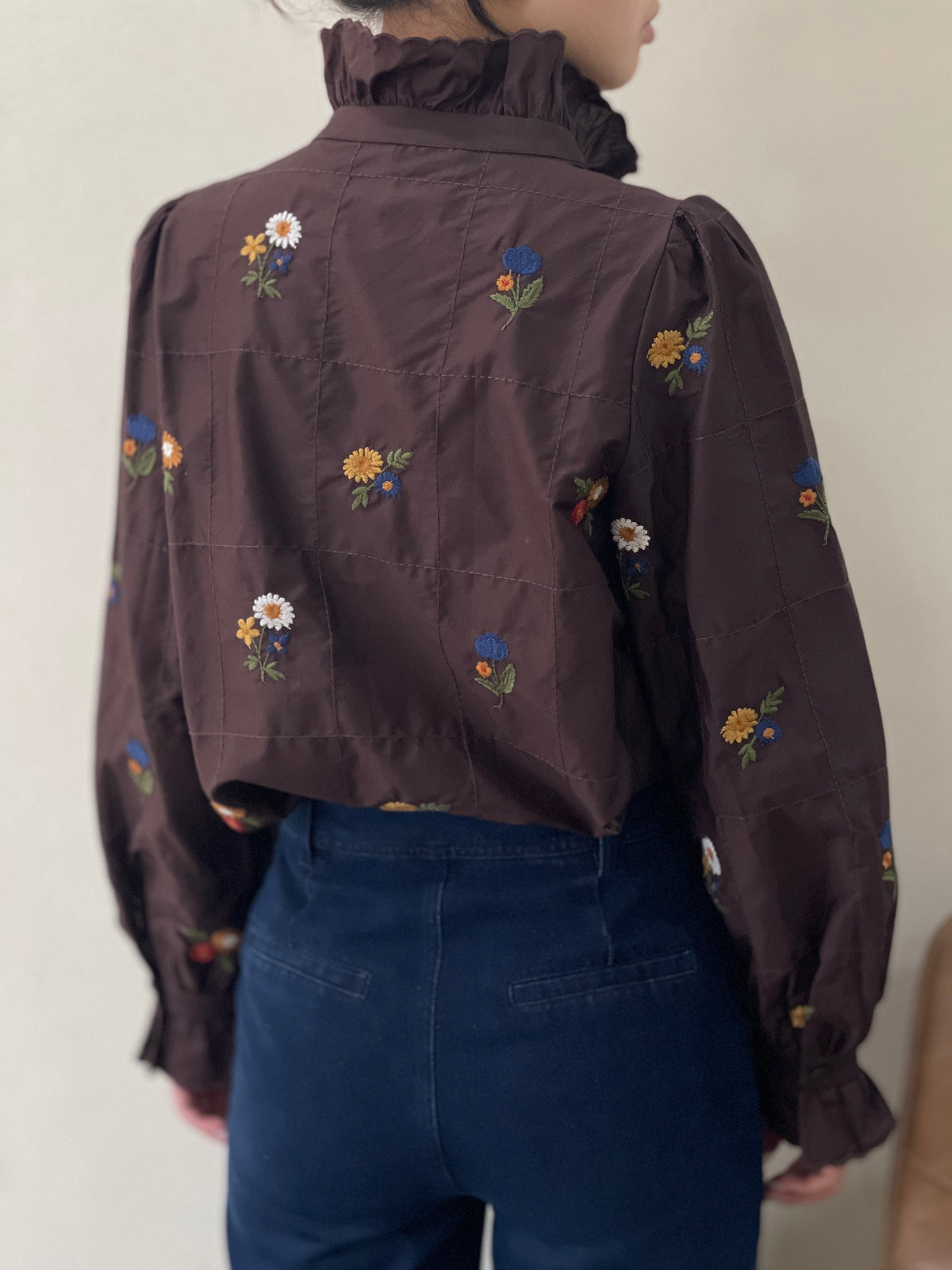 Lois Flower Embroidered Blouse