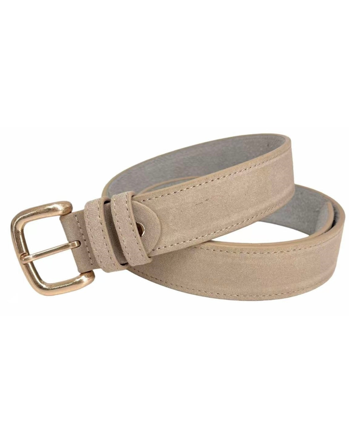 Suede Gold Buckle Belt