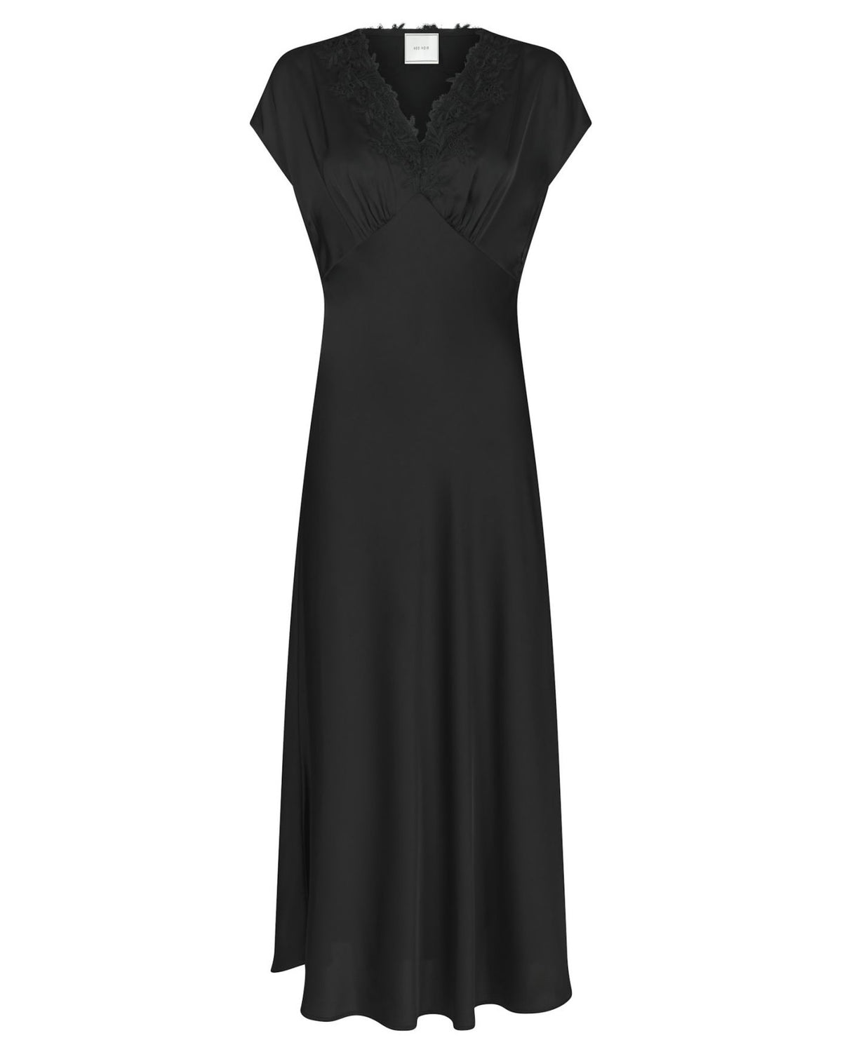 Neo Noir Clarita Drapy Sateen Dress