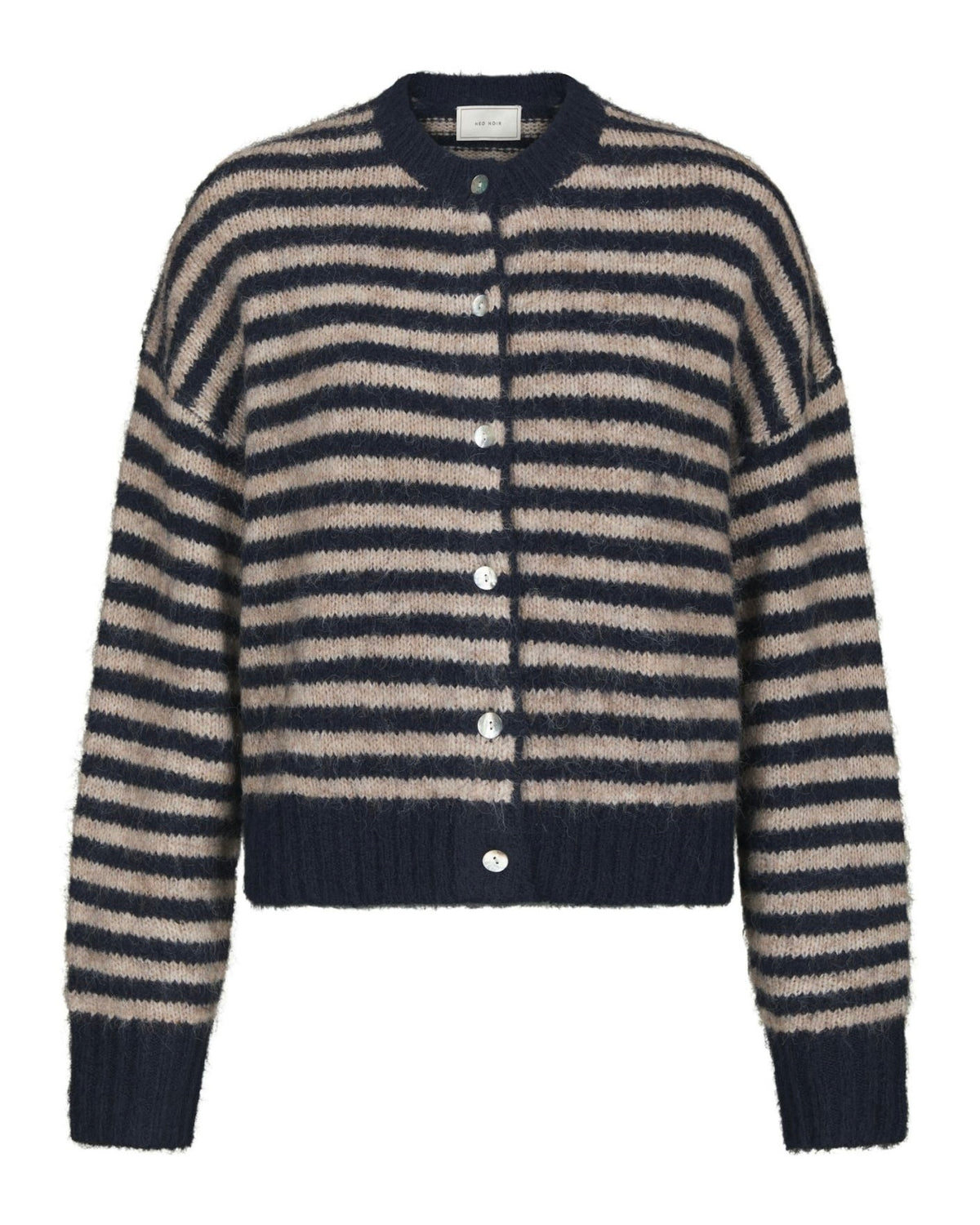 Neo Noir Isana Stripe Knit Cardigan