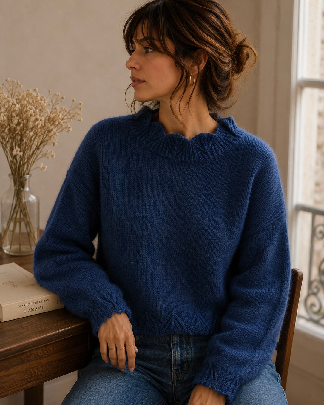 Serena Embroidered Edged Jumper