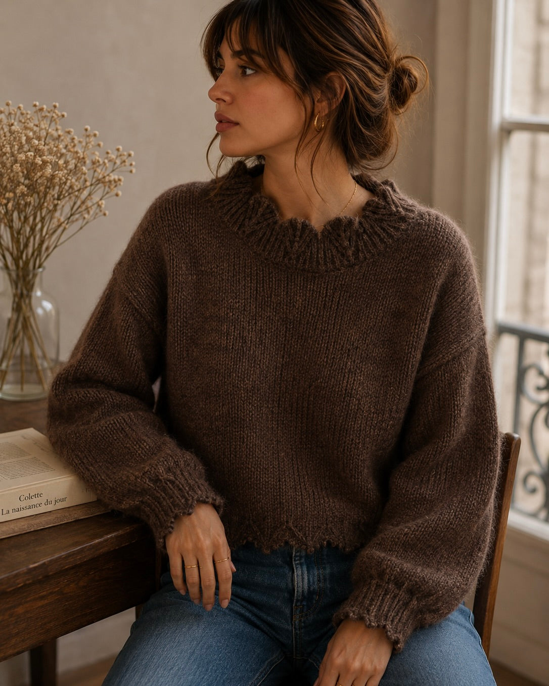Serena Embroidered Edged Jumper