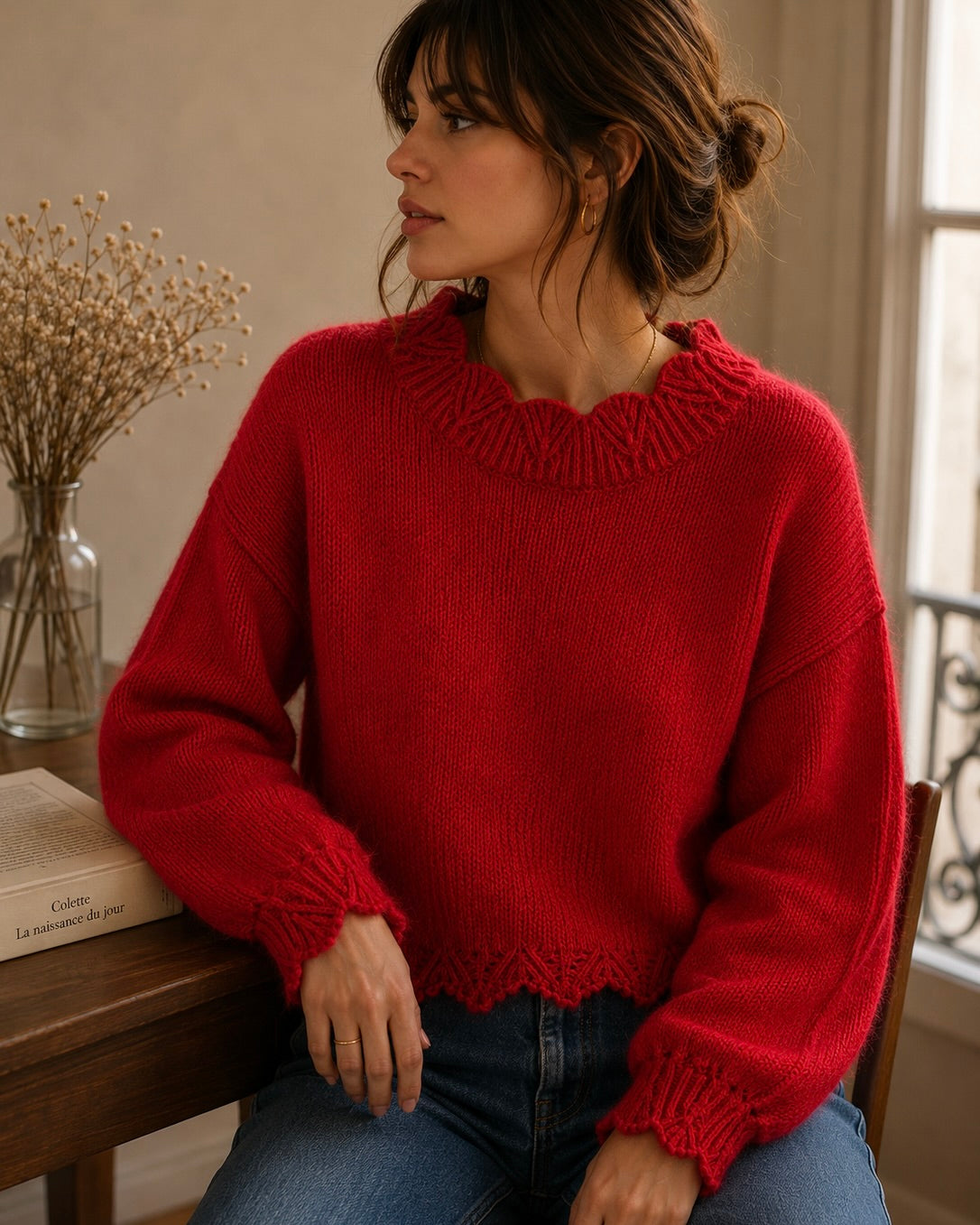 Serena Embroidered Edged Jumper