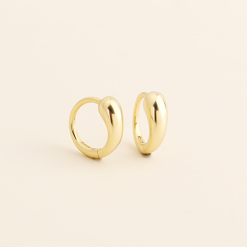 Gold Teardrop Huggie