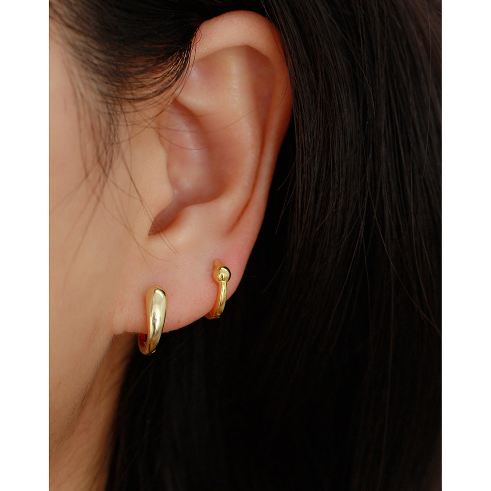 Gold Teardrop Huggie
