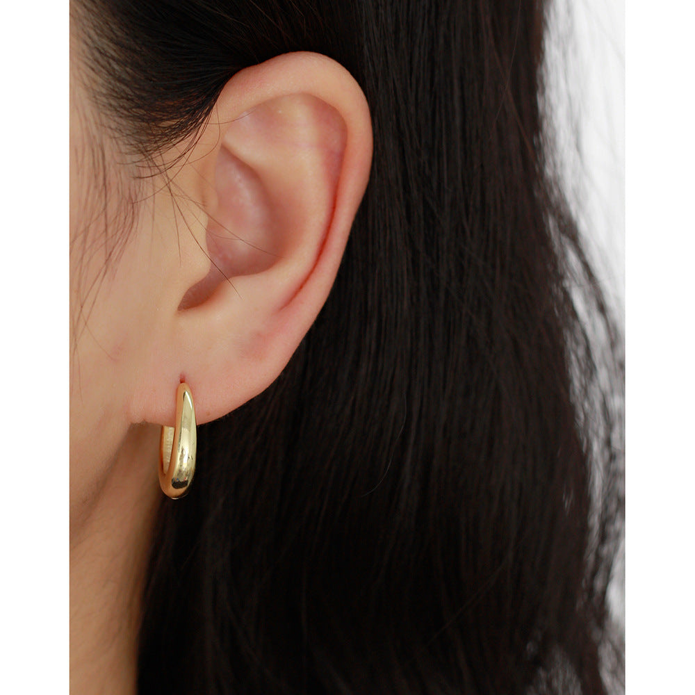 Gold Taper Hoops