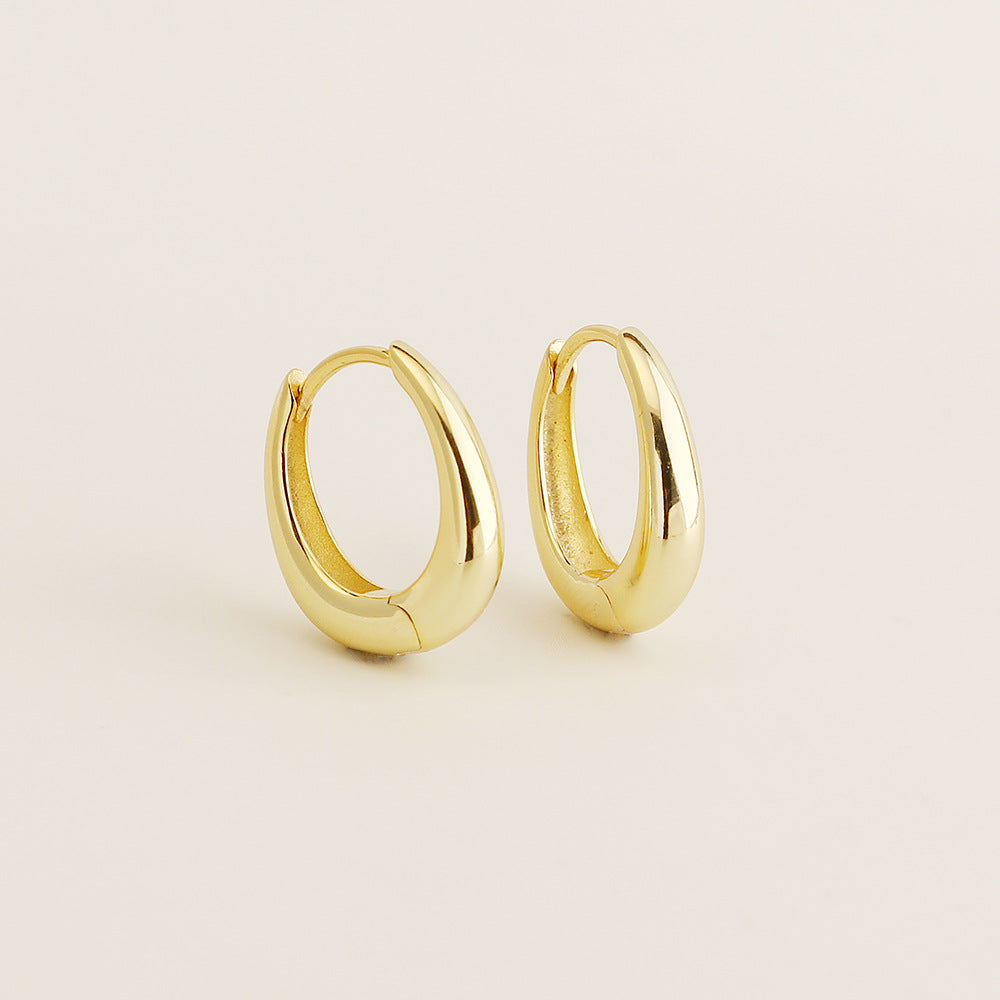 Gold Taper Hoops