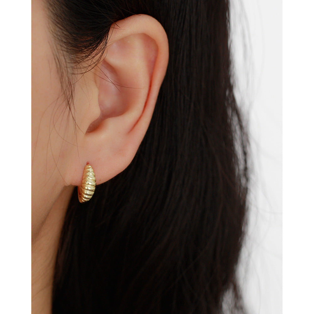 Gold Tapered Ribbed Huggies