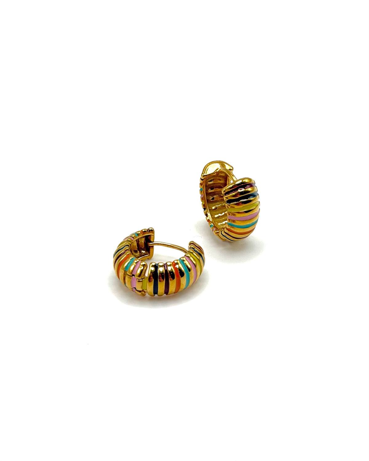 Stripe Enamel Hoops