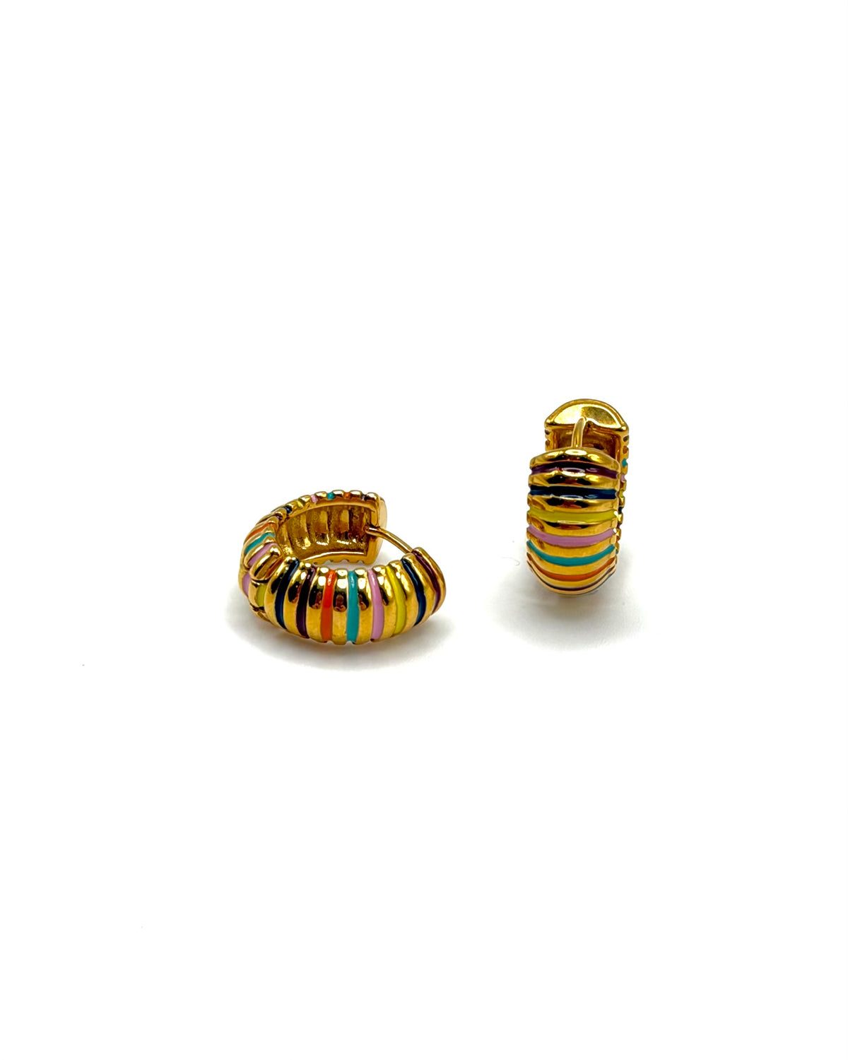 Stripe Enamel Hoops
