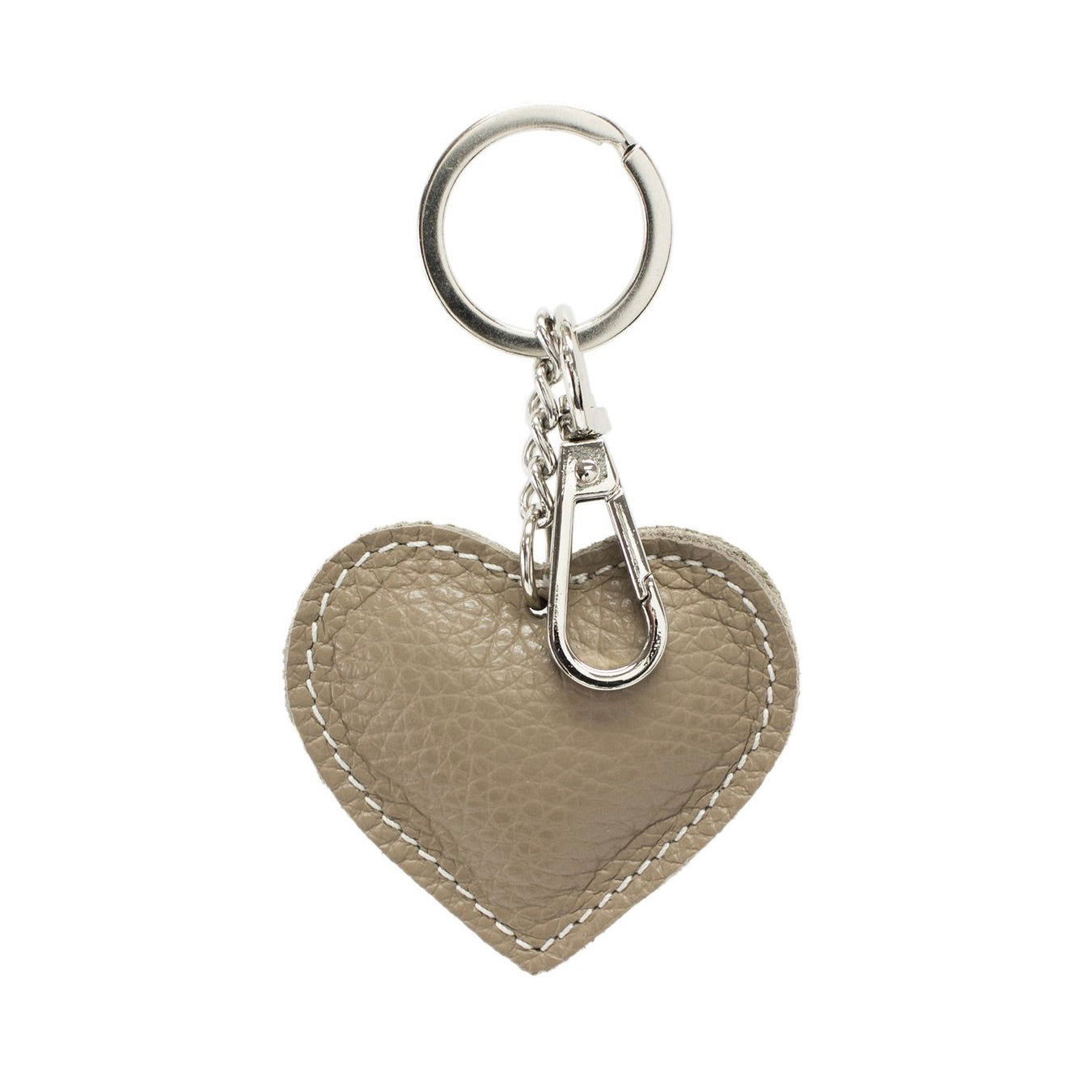Leather Heart Keyring