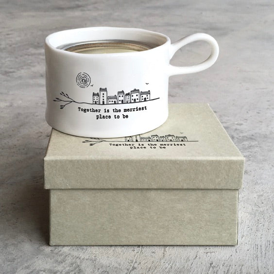 Handled Candle Holder - "Together is the..."
