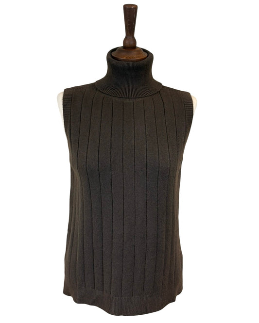 Camila Polo Neck Ribbed Tank Top