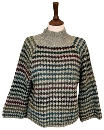 Rosalind Crochet Funnel Neck Jumper