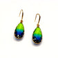 Two Tone Tear Drop Earrings