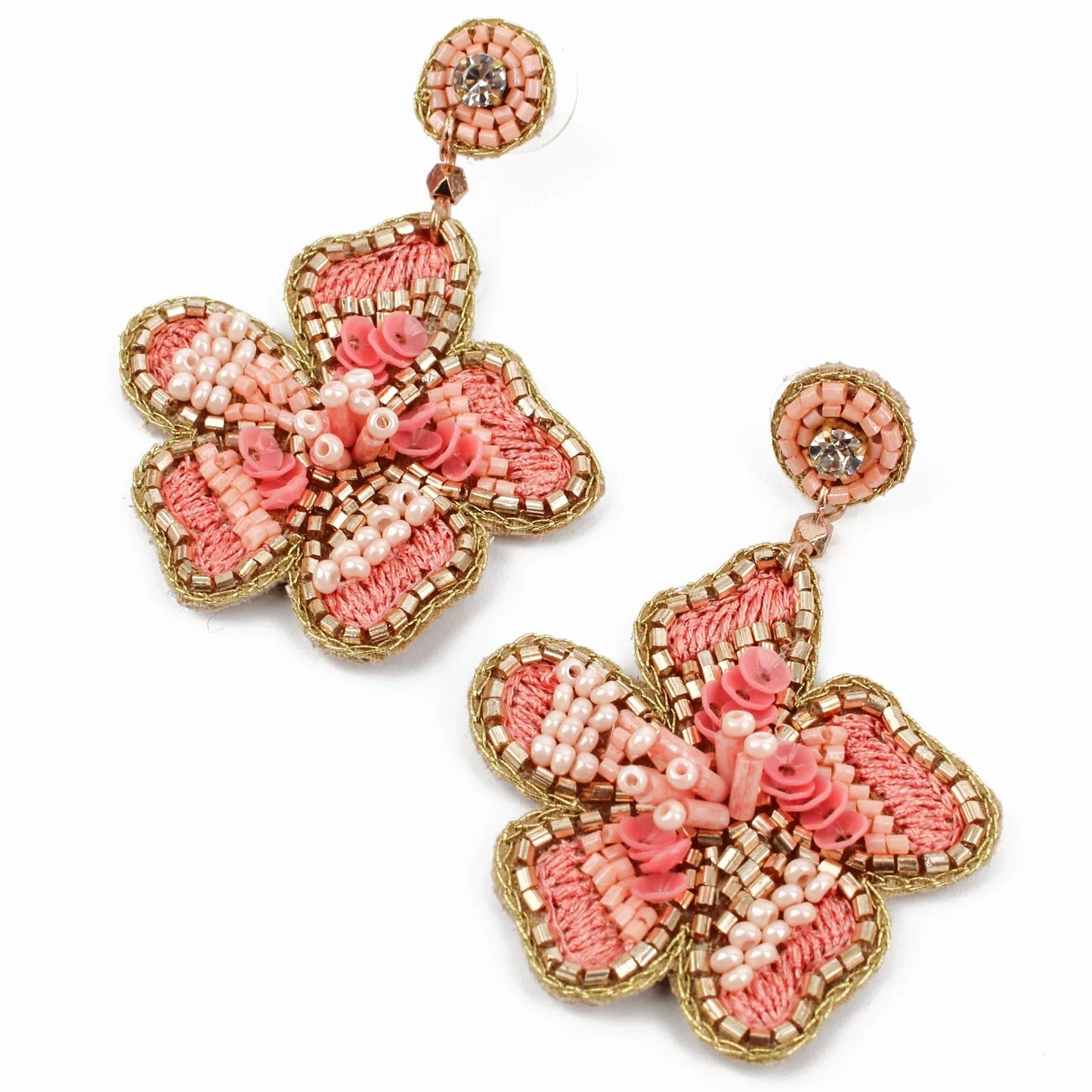 Peach Flower Earring