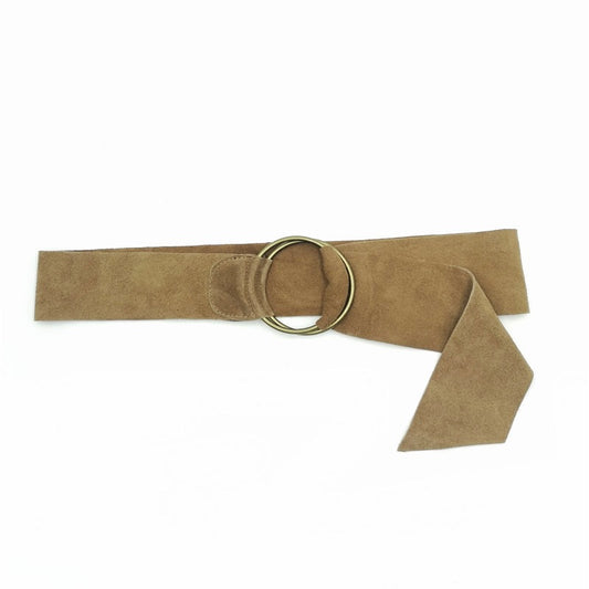 Suede Gold Buckle Belt