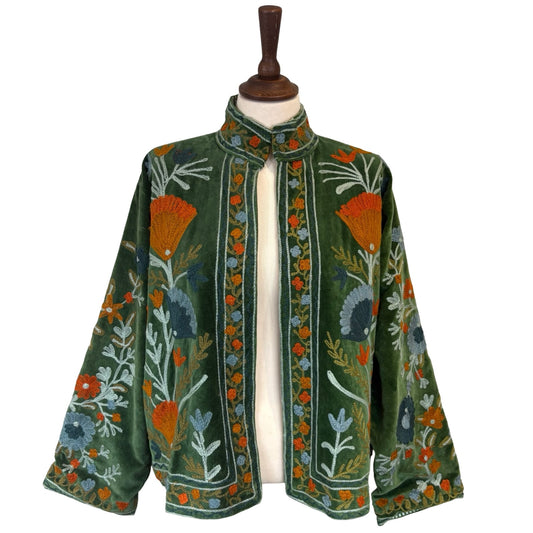 Myra Velvet Embroidered Jacket