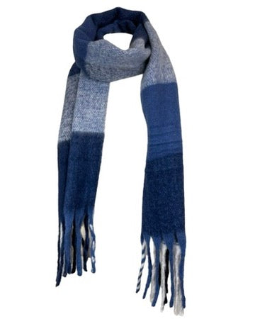 Thick Check Tassel Scarf