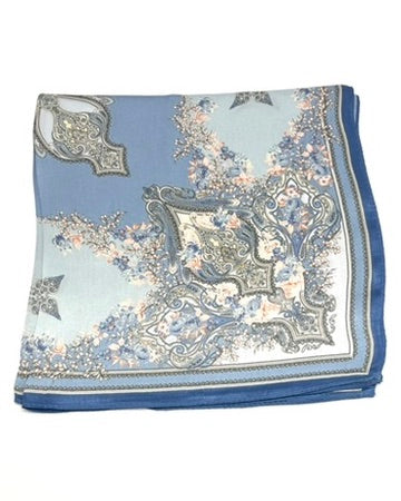 100% Silk Floral Scarf